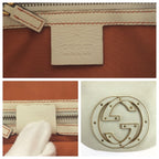 Gucci Soho Interlocking White Gold Leather Hobo Shoulder Bag — view 4