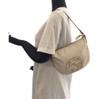 Gucci Soho Interlocking White Gold Leather Hobo Shoulder Bag — view 7