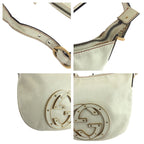 Gucci Soho Interlocking White Gold Leather Hobo Shoulder Bag — view 5