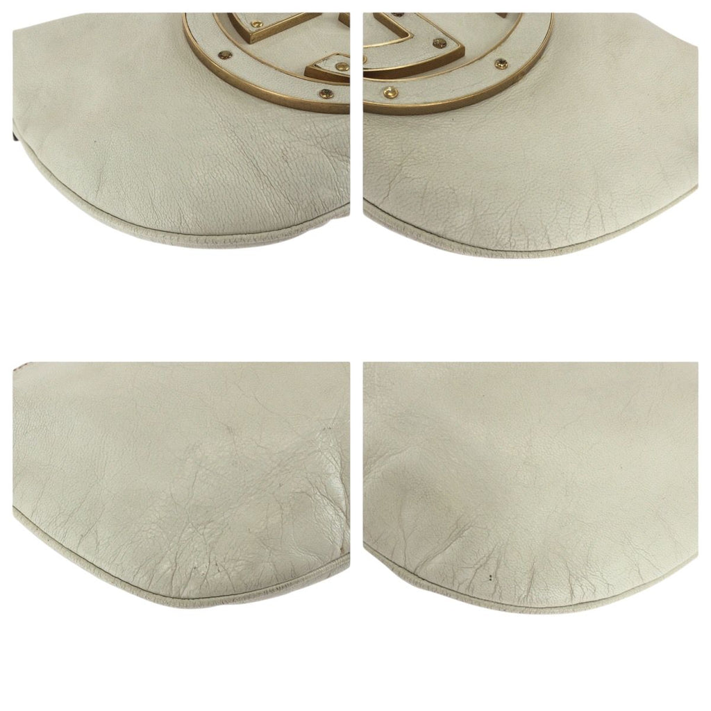 Gucci Soho Interlocking White Gold Leather Hobo Shoulder Bag — view 3