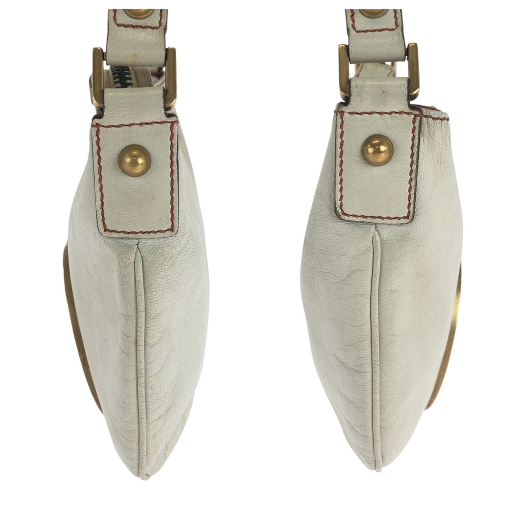 Gucci Soho Interlocking White Gold Leather Hobo Shoulder Bag — view 8