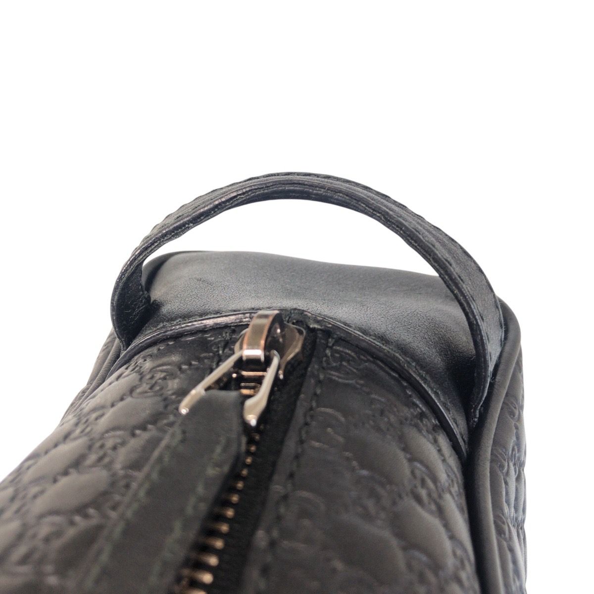 Gucci Micro Guccissima Black Leather Clutch — view 6