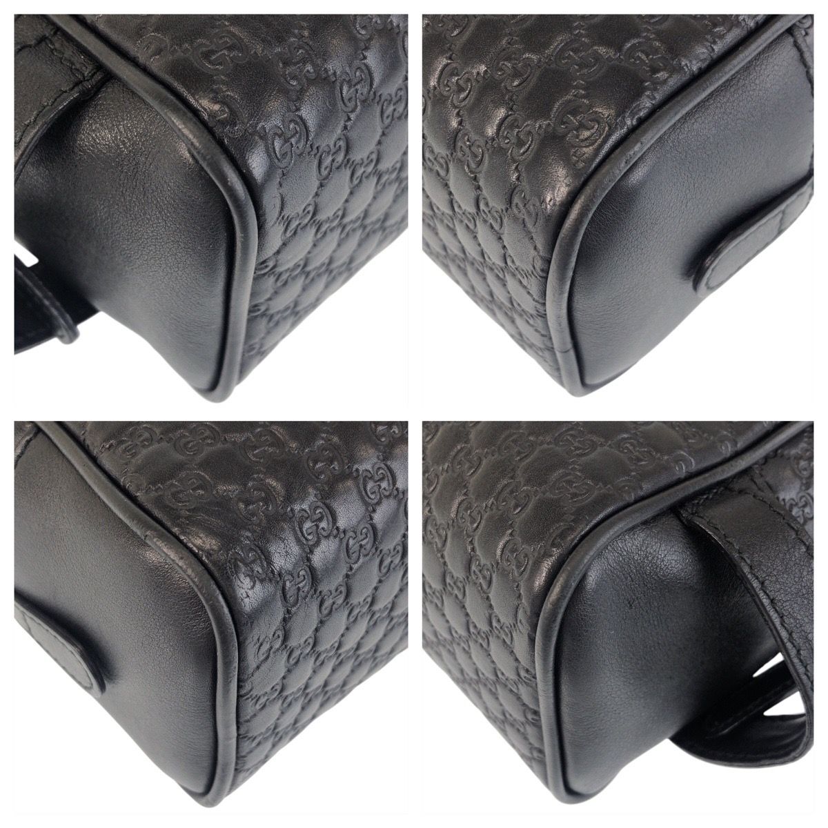 Gucci Micro Guccissima Black Leather Clutch — view 3