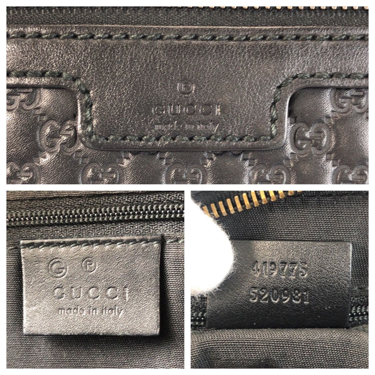Gucci Micro Guccissima Black Leather Clutch — view 4