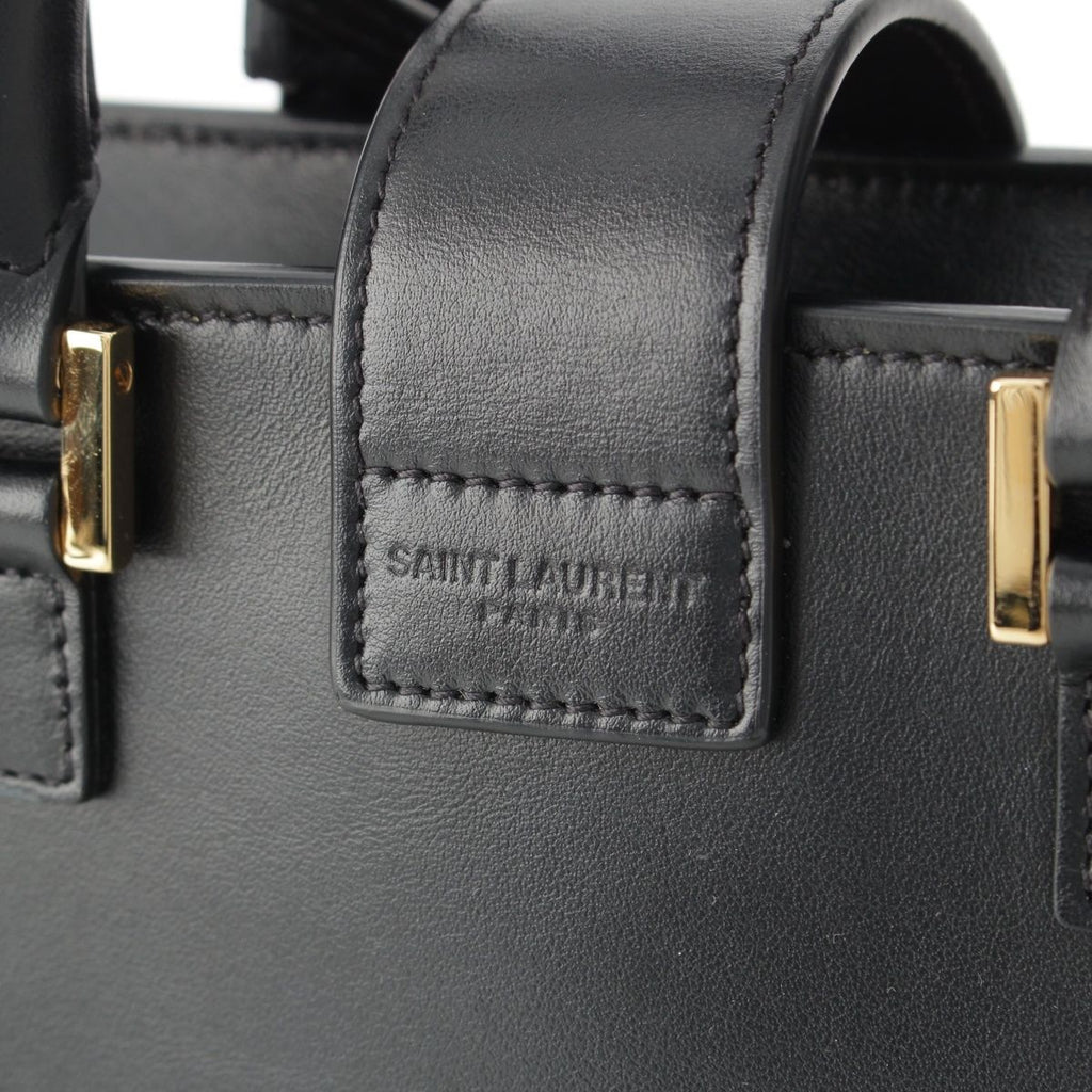 Saint Laurent Baby Cabas 2-Way Shoulder Handbag Black — view 9