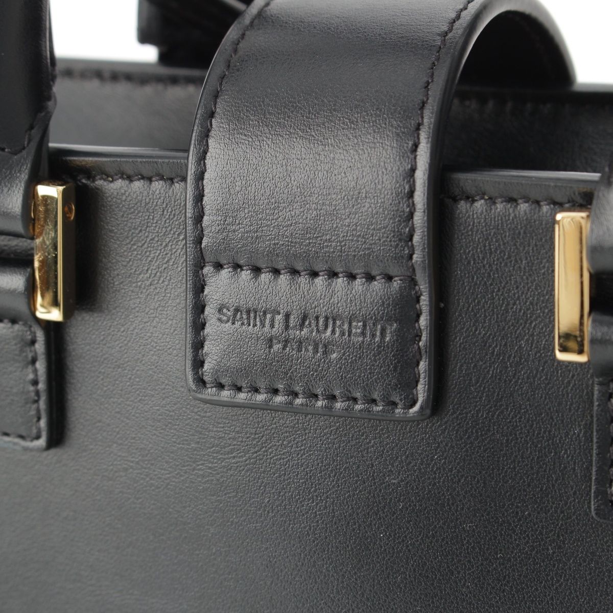 Saint Laurent Baby Cabas 2-Way Shoulder Handbag Black — view 9