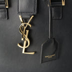 Saint Laurent Baby Cabas 2-Way Shoulder Handbag Black — view 8