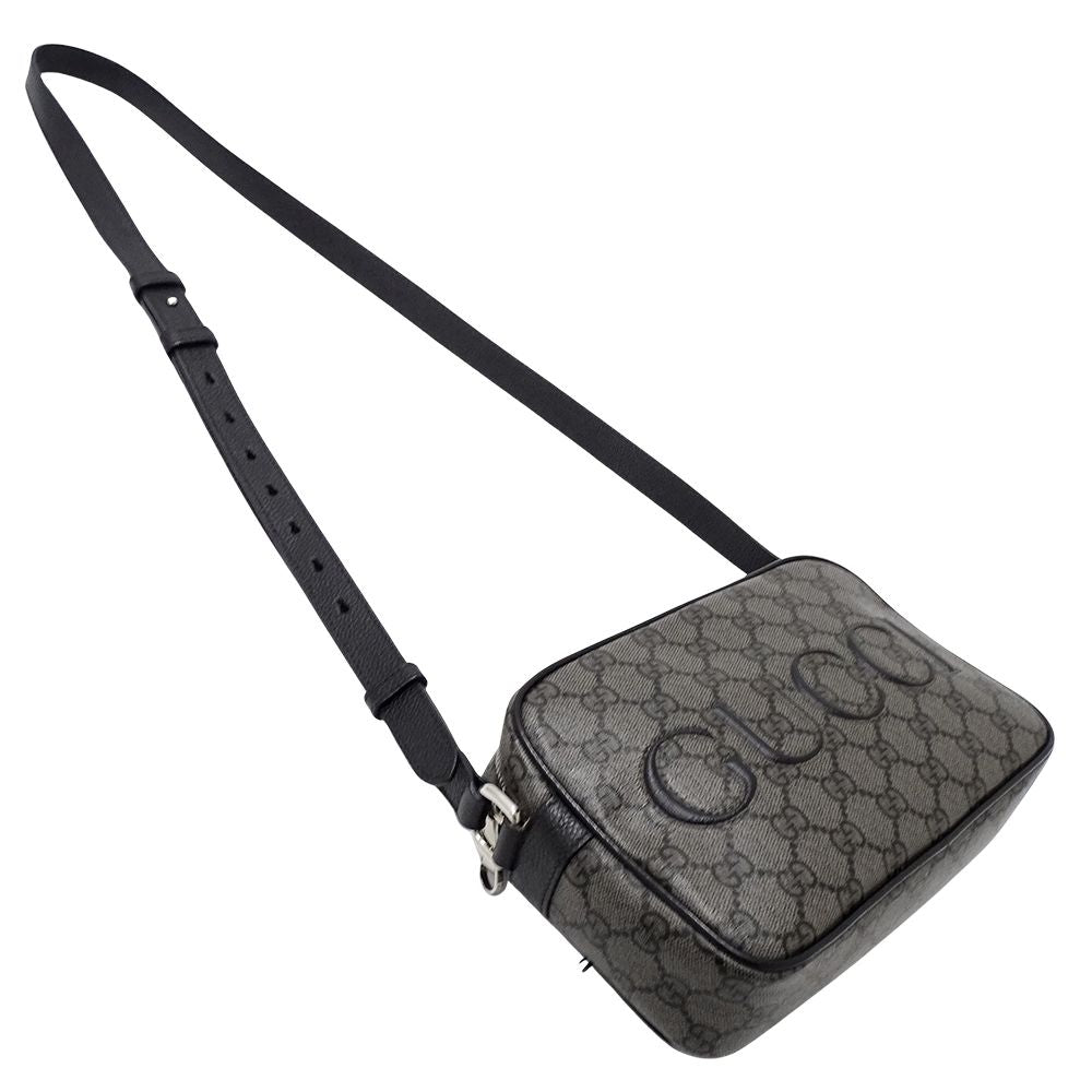 Gucci Shoulder Bag GG Supreme Gray Black — view 4