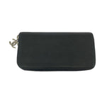 Chanel CC Logo Black Silver Caviar Leather Long Wallet Round Fastener — view 2