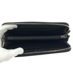 Chanel CC Logo Black Silver Caviar Leather Long Wallet Round Fastener — view 8