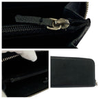 Chanel CC Logo Black Silver Caviar Leather Long Wallet Round Fastener — view 7
