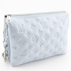 Louis Vuitton Coussin PM Monogram Emboss Lamb Leather Blue Glacier Light — view 3