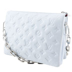 Louis Vuitton Coussin PM Monogram Emboss Lamb Leather Blue Glacier Light — view 2