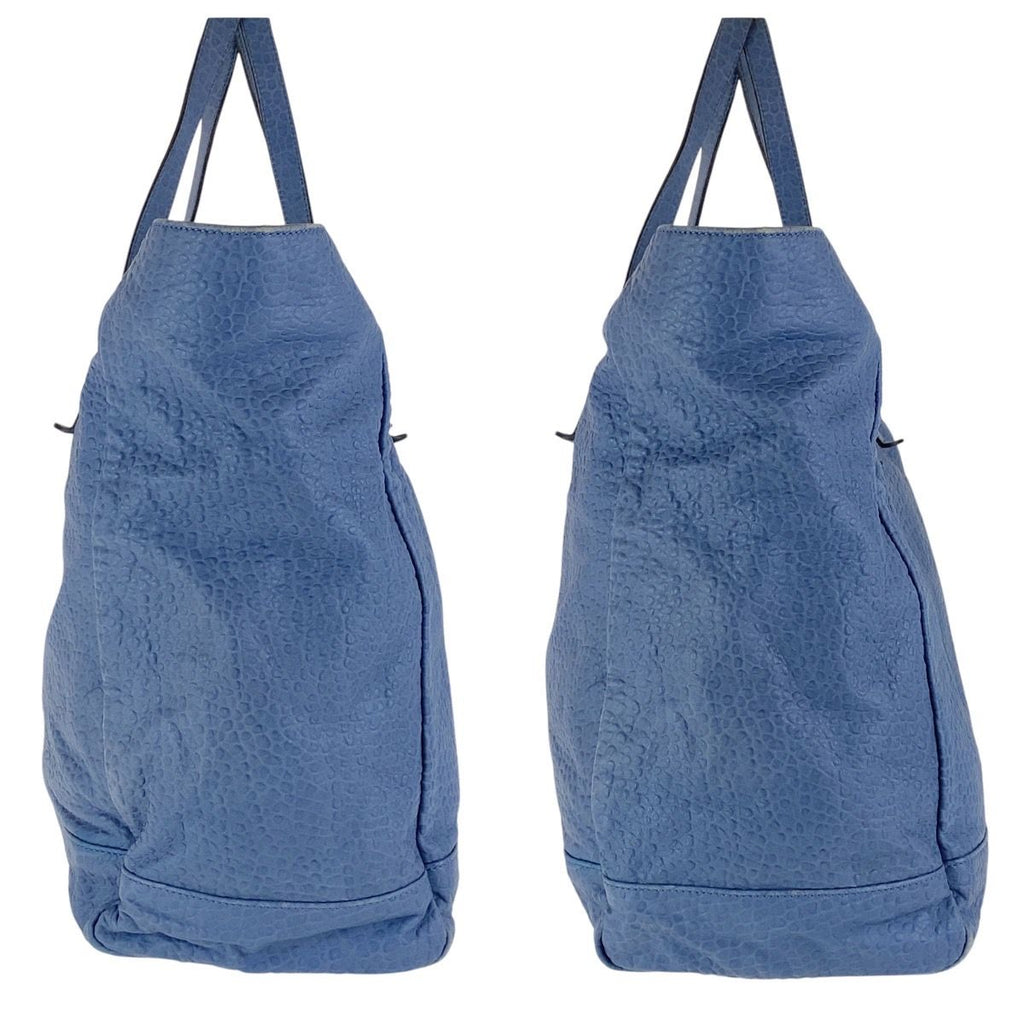 Gucci Blue Navy Leather Tote Shoulder Bag — view 8