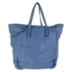Gucci Blue Navy Leather Tote Shoulder Bag — view 2