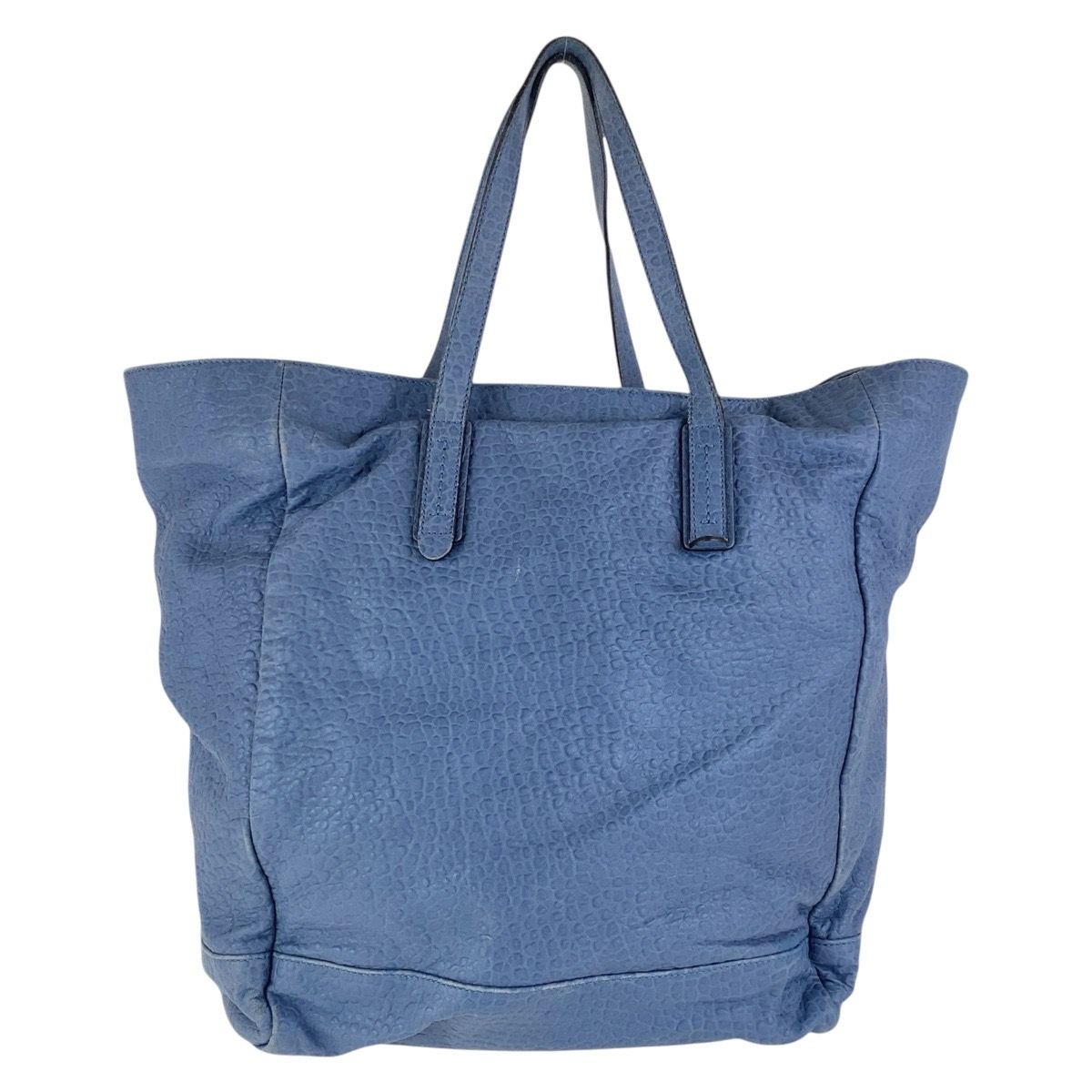 Gucci Blue Navy Leather Tote Shoulder Bag — view 2