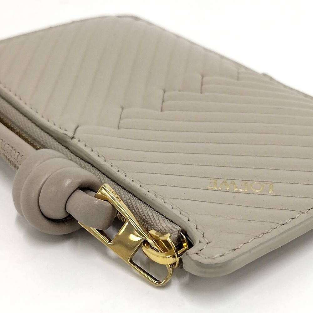 Loewe Wallet Fragment Case Logo Leather Beige — view 3
