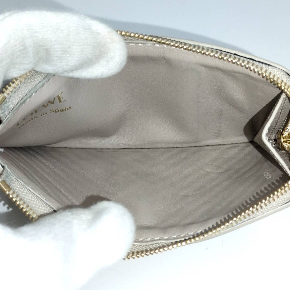 Loewe Wallet Fragment Case Logo Leather Beige — view 7