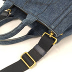 Prada 2-Way Tote Canapa Denim Gray — view 6