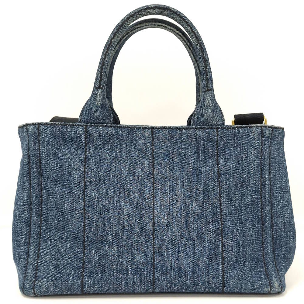 Prada 2-Way Tote Canapa Denim Gray — view 2