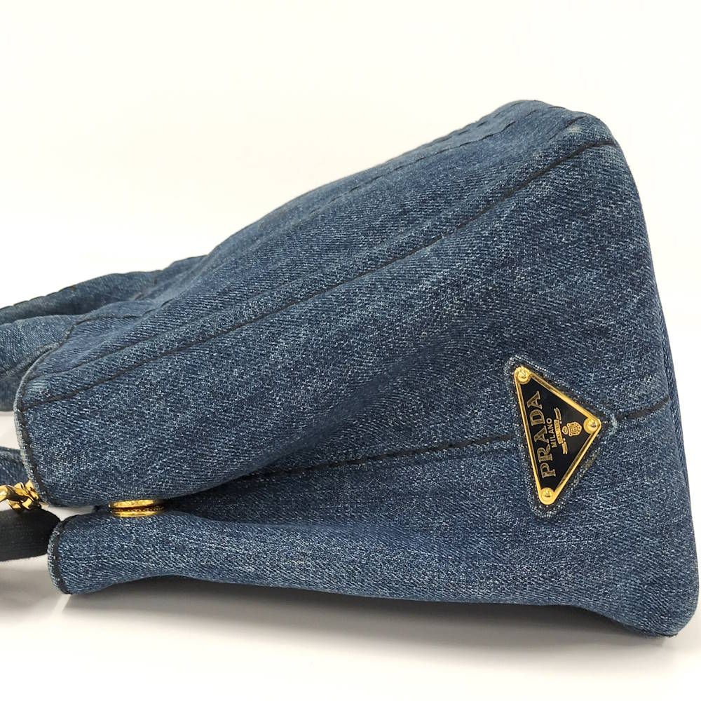 Prada 2-Way Tote Canapa Denim Gray — view 7