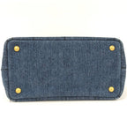 Prada 2-Way Tote Canapa Denim Gray — view 8
