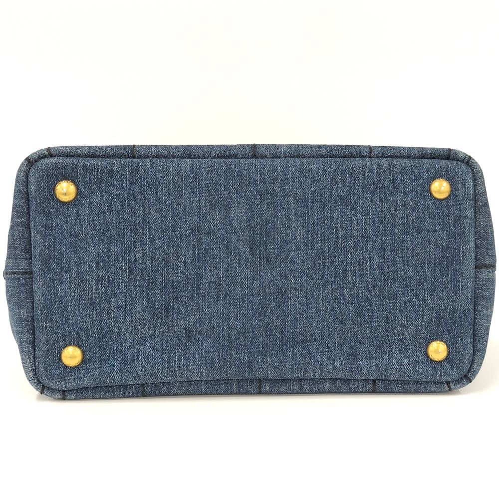Prada 2-Way Tote Canapa Denim Gray — view 8