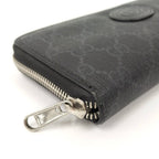 Gucci Zip Around Wallet Interlocking GG Supreme Black — view 4