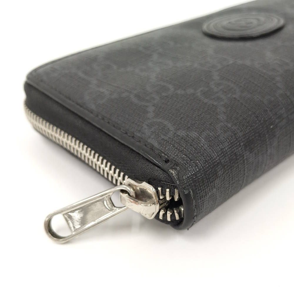 Gucci Zip Around Wallet Interlocking GG Supreme Black — view 4