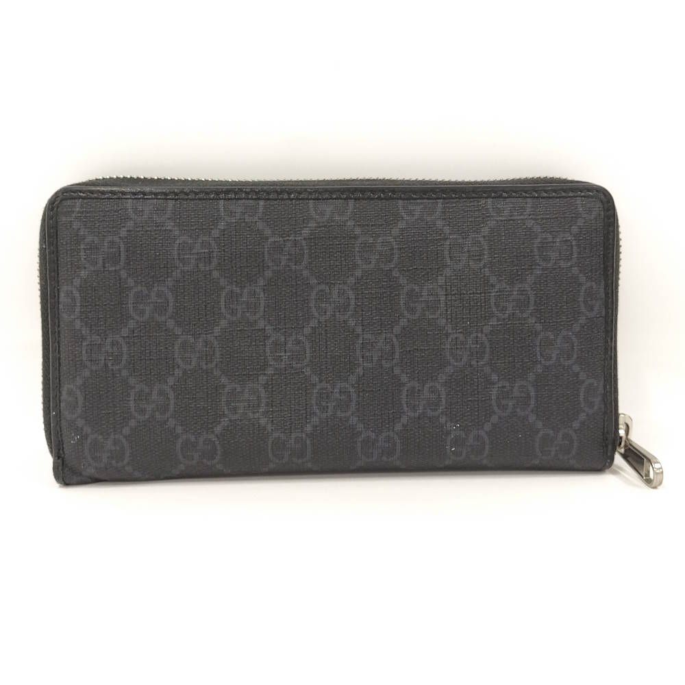 Gucci Zip Around Wallet Interlocking GG Supreme Black — view 3