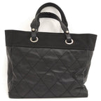 Chanel Paris Biarritz MM Tote Leather Black — view 2
