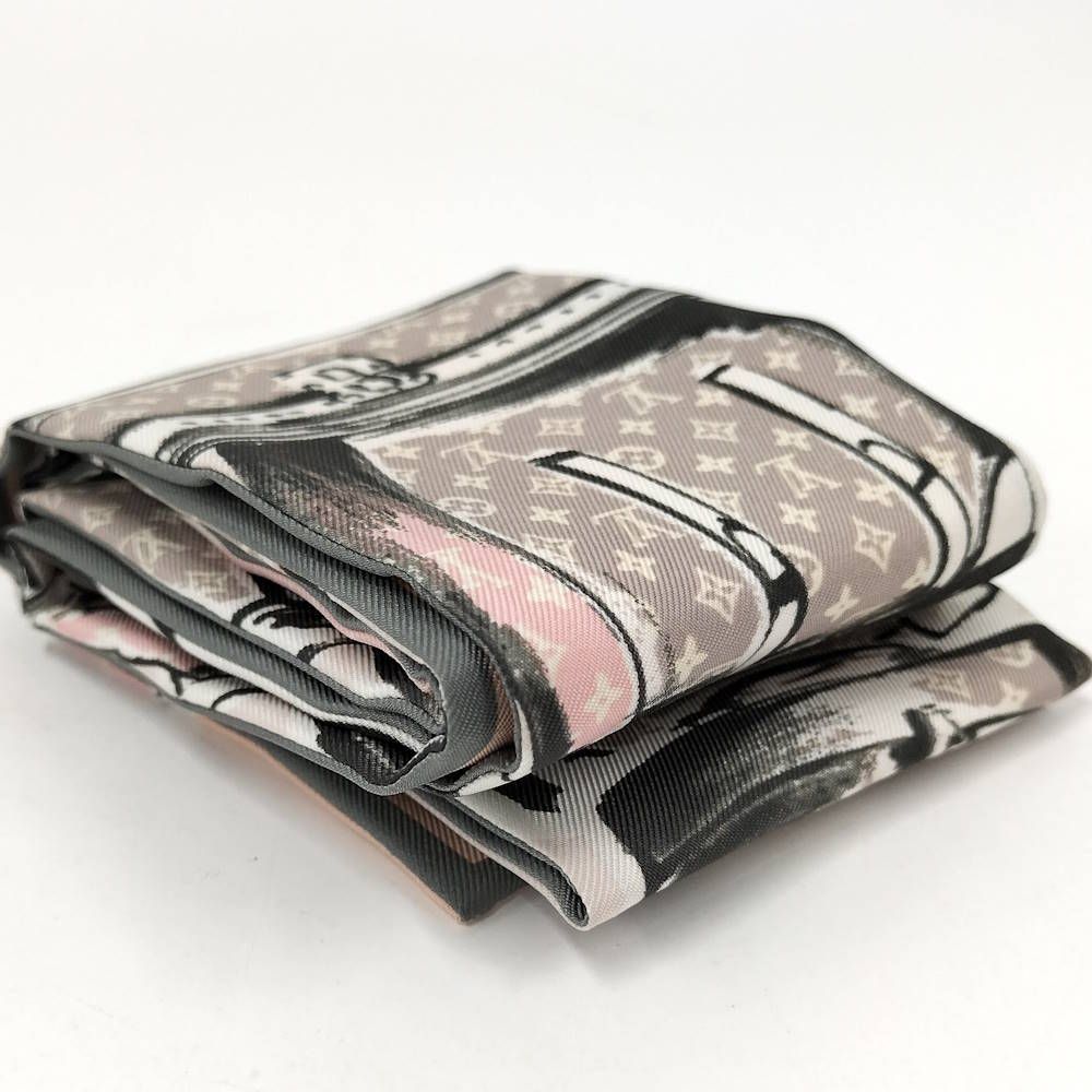 Louis Vuitton Bandeau Trunk Scarf Silk Pink — view 6