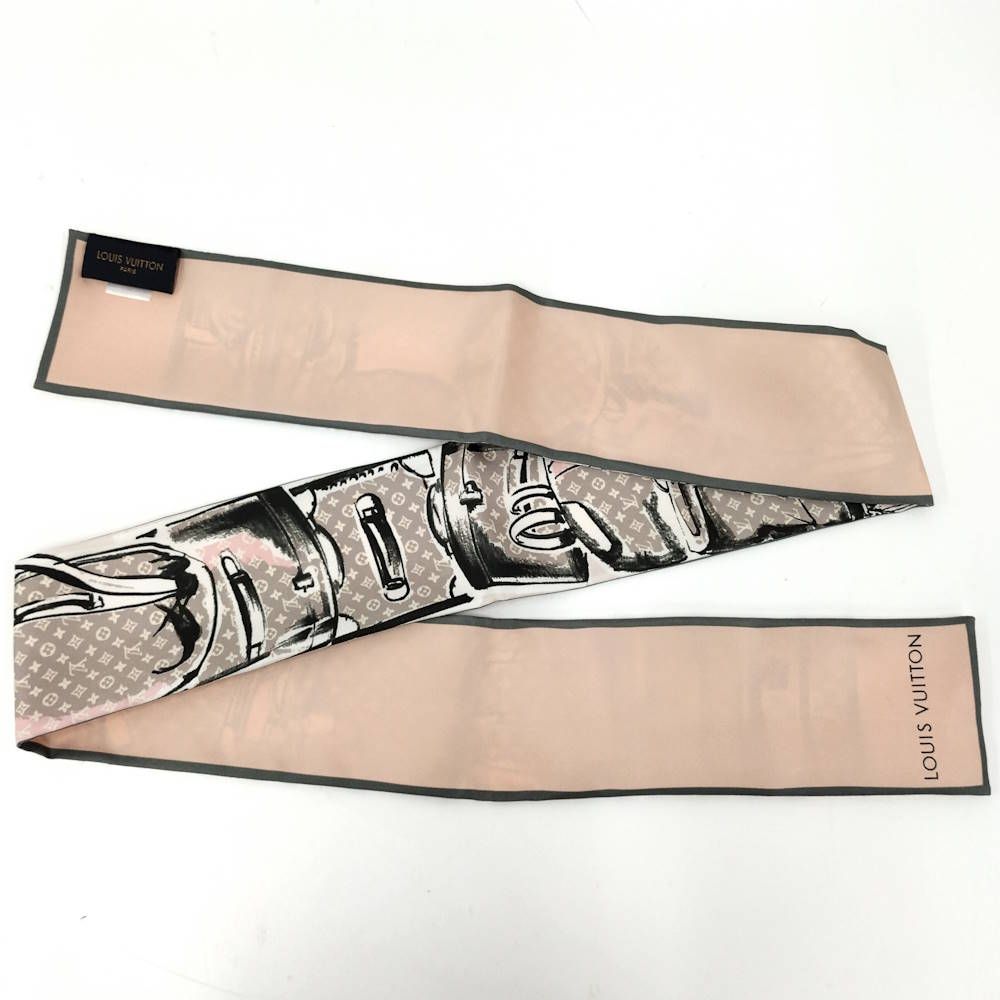 Louis Vuitton Bandeau Trunk Scarf Silk Pink — view 2