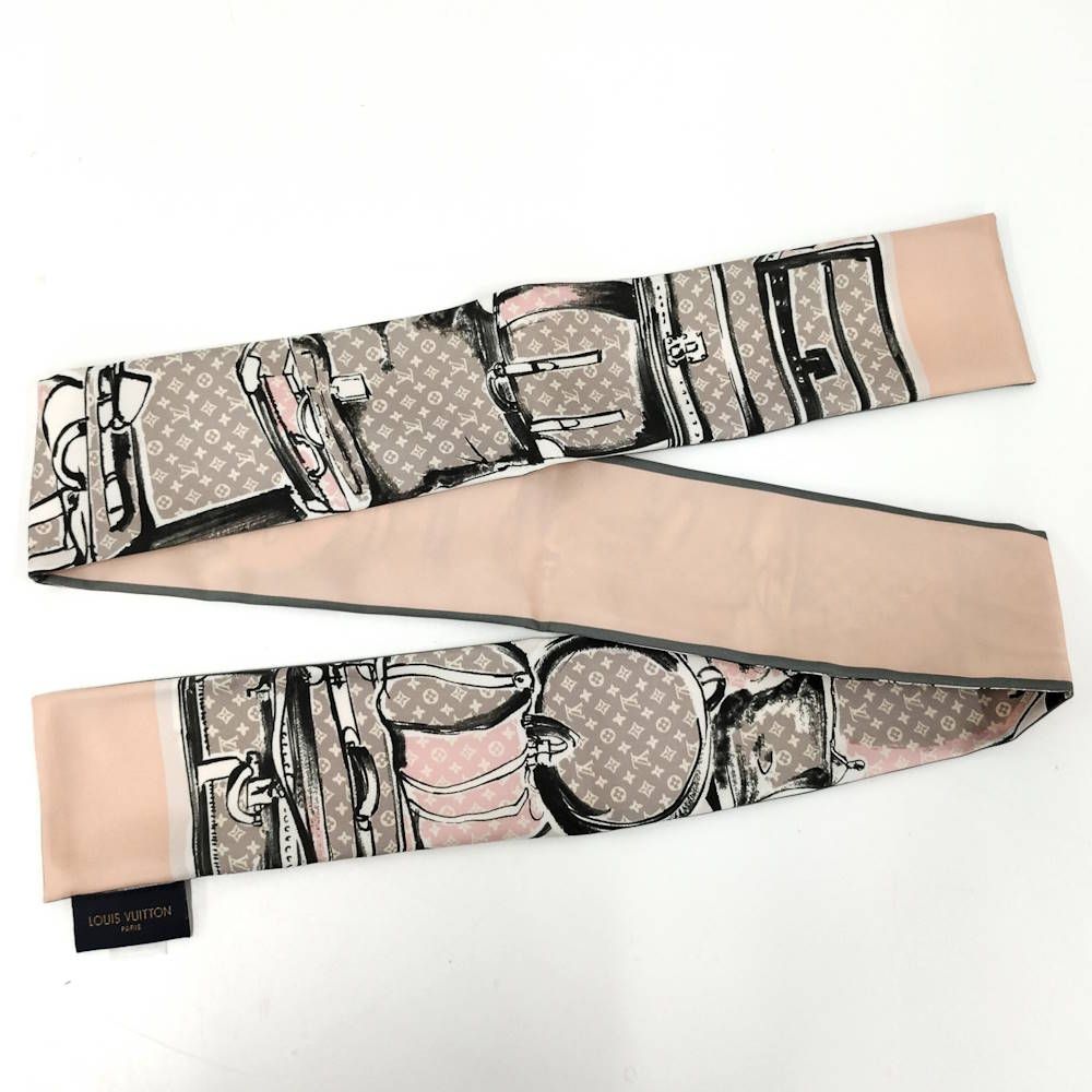 Louis Vuitton Bandeau Trunk Scarf Silk Pink — view 3