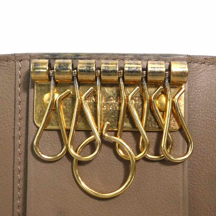 Saint Laurent Key Case Leather Brown