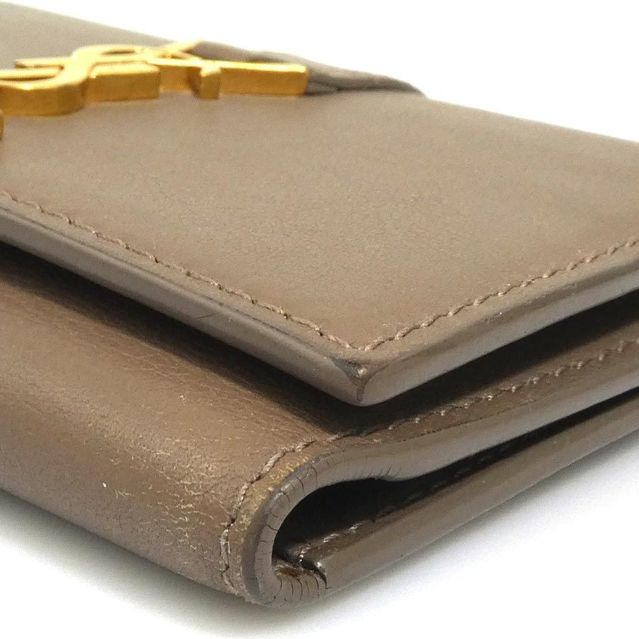 Saint Laurent Key Case Leather Brown