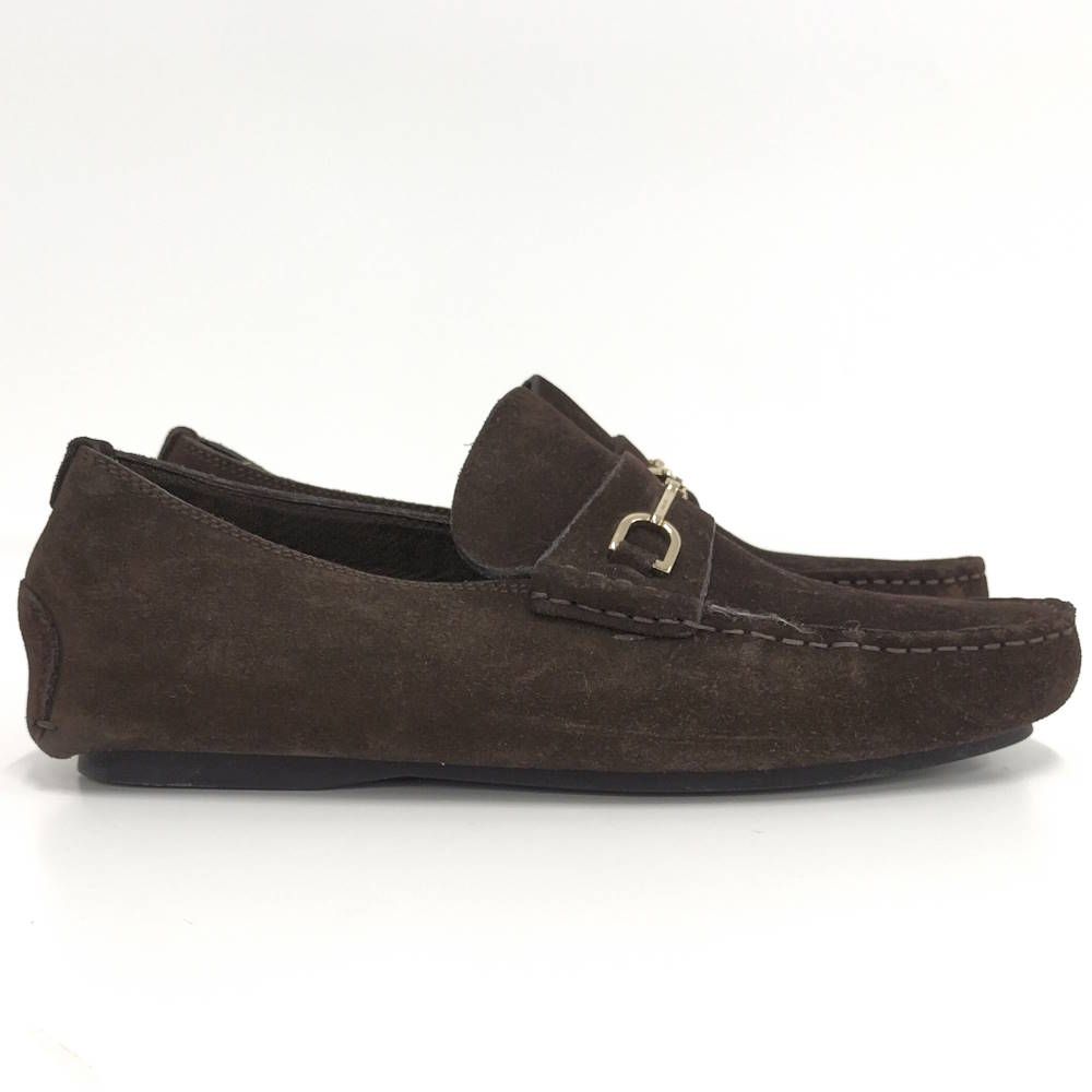 Gucci Driving Shoes Horsebit Suede Brown 8 — view 3
