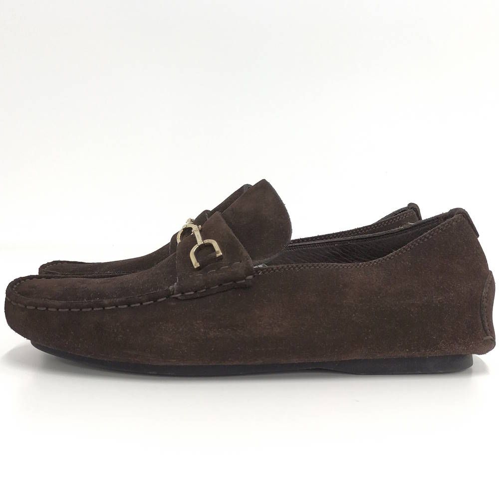 Gucci Driving Shoes Horsebit Suede Brown 8 — view 2