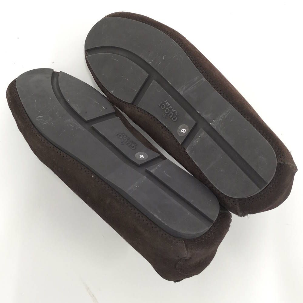 Gucci Driving Shoes Horsebit Suede Brown 8 — view 7