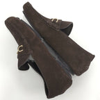 Gucci Driving Shoes Horsebit Suede Brown 8 — view 6
