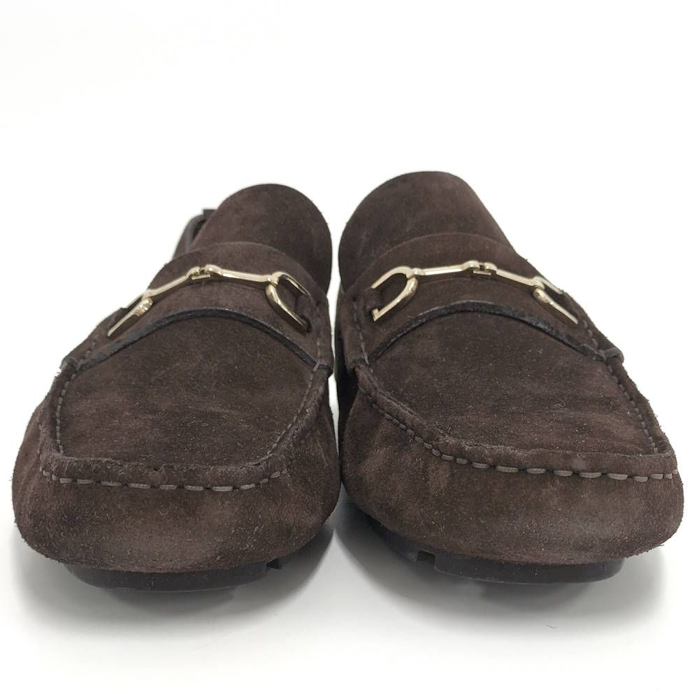 Gucci Driving Shoes Horsebit Suede Brown 8 — view 4