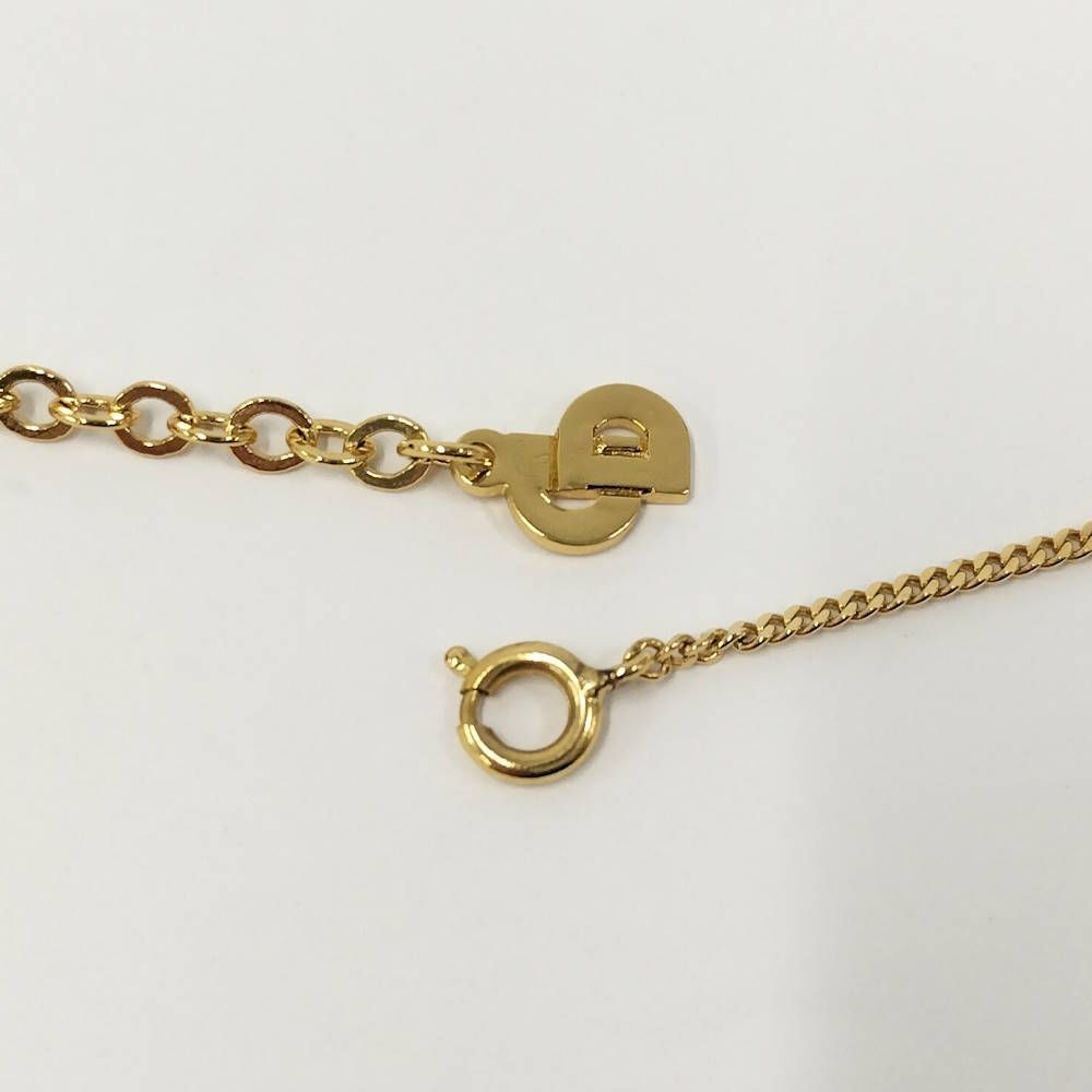 Dior Christian Necklace Logo Plated Gold — view 8