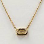 Dior Christian Necklace Logo Plated Gold — view 2