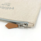 Hermes New Yachting PM Pouch Canvas Beige — view 4