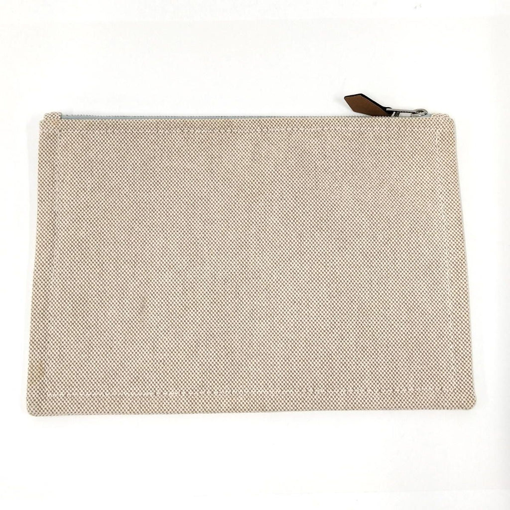 Hermes New Yachting PM Pouch Canvas Beige — view 2