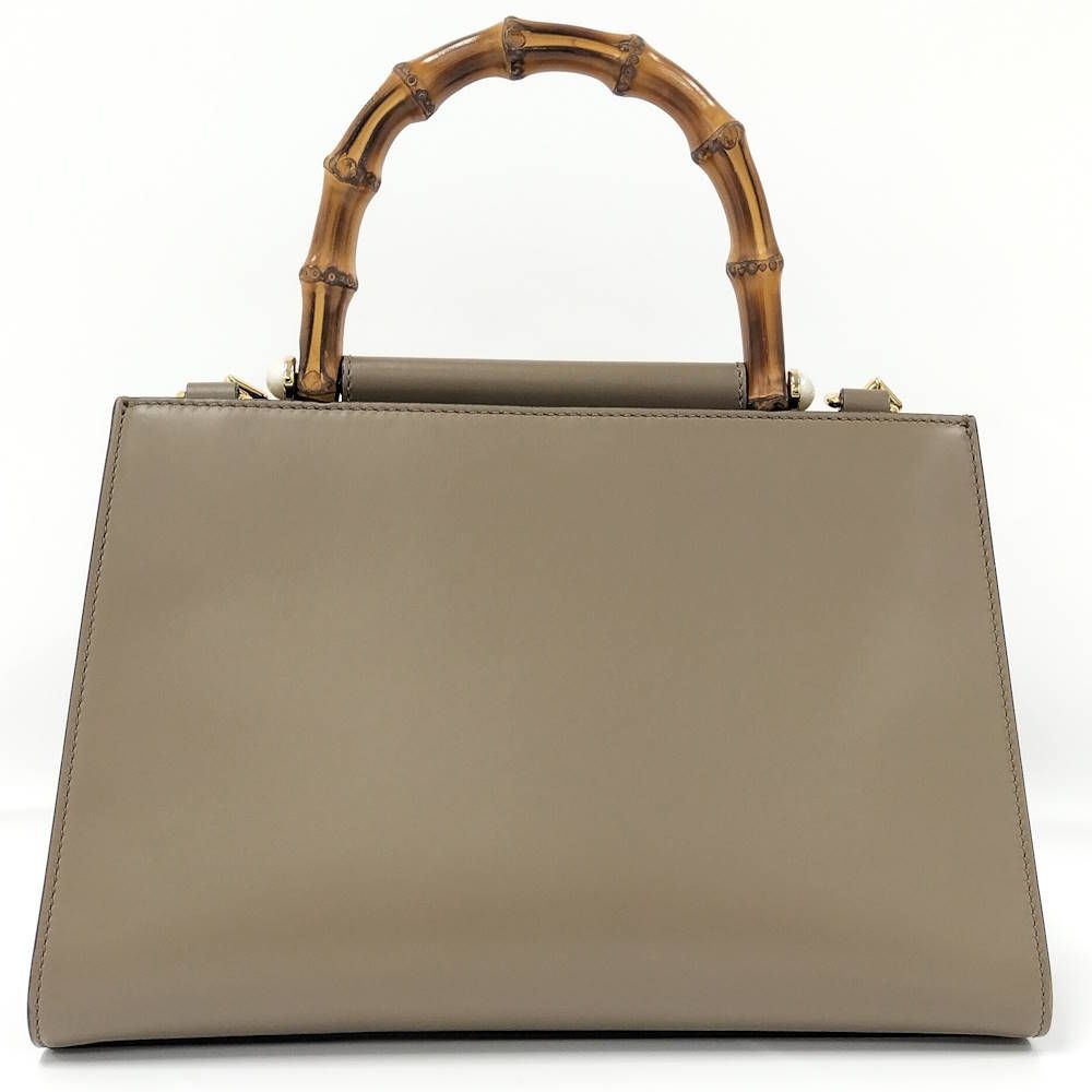 Gucci 2-Way Shoulder Bag Nimfair Leather Grey Bamboo — view 2