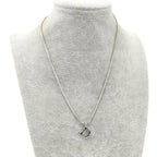 Dior Christian D Logo Necklace Silver Plated — view 7