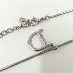 Dior Christian D Logo Necklace Silver Plated — view 6