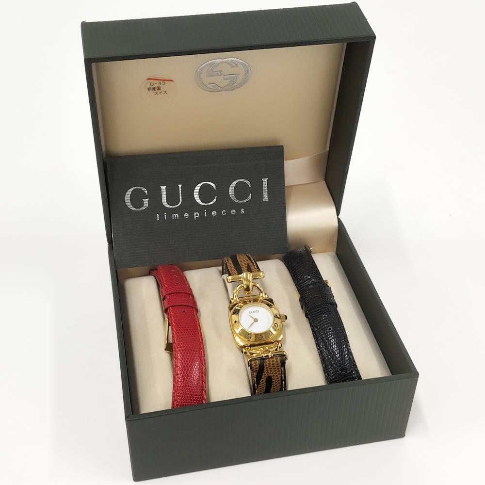 Gucci Watch Horsebit Leather Belt SS Quartz White Dial — view 9