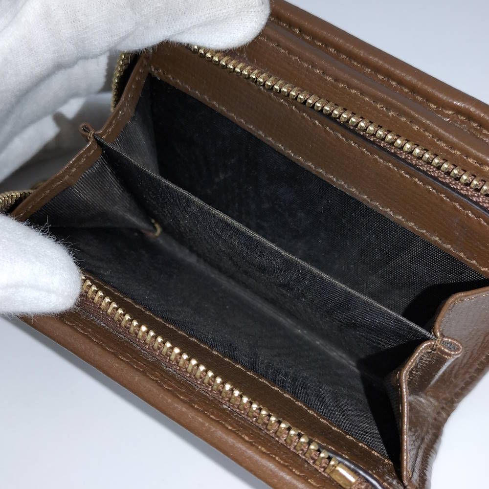 Gucci Horsebit Bifold Wallet Leather Beige Brown — view 9